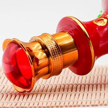 定制一斤裝花瓶形噴涂酒瓶 紅色釉烤金字 內(nèi)容可設(shè)計鄆城酒瓶